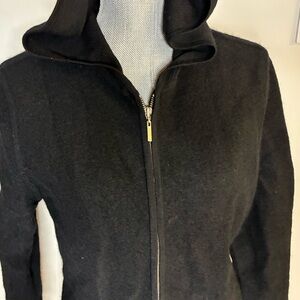 Real Clothes wool Black Zip-Up Hoodie, runs smaller like an L